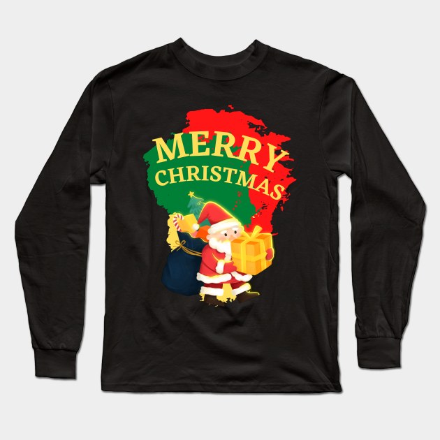 SANTA IS HERE, WELCOME NEW YEAR!! Long Sleeve T-Shirt by Sharing Love